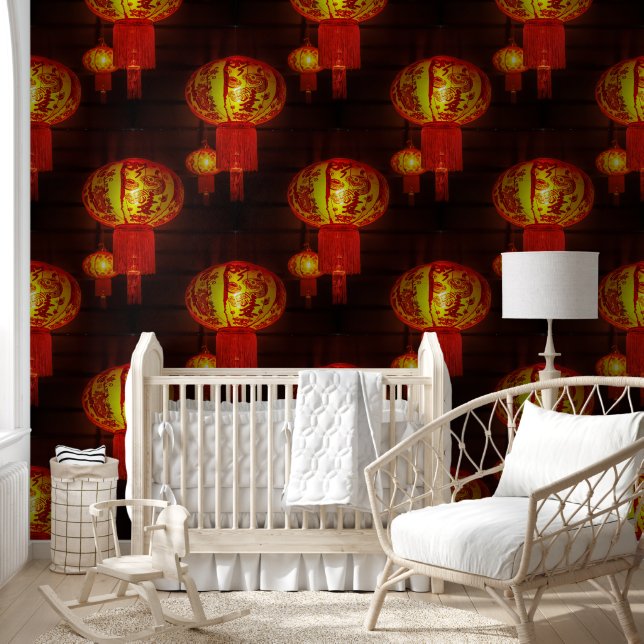 Traditionelle Chinesische Signalleuchten - Nahtlos Tapete (Kinder)