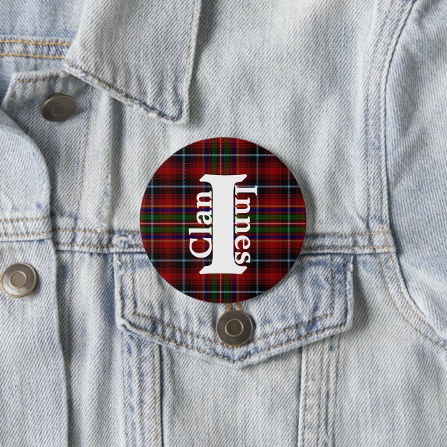 Traditionelle Clan Innes Tartan Kariert Button (Beispiel)