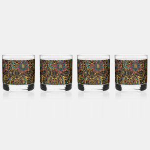 Traditionelle Cyan "Aztec Dream" Getränketumoren Whiskyglas