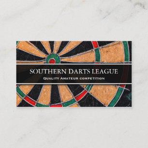 Traditionelle Dart Board Business Card Visitenkarte