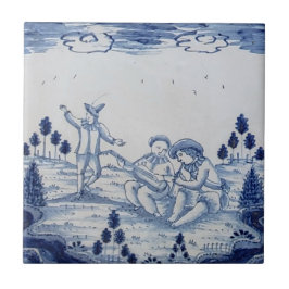 Traditionelle Delft Tile mit Musicians-Dancer-36 Fliese