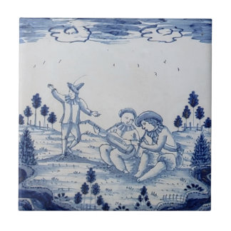 Traditionelle Delft Tile mit Musicians-Dancer-36 Fliese