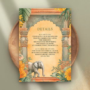 Traditionelle Details einer südindischen Hochzeit Begleitkarte