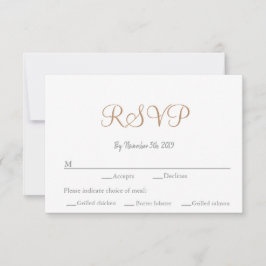 Traditionelle Elegante Hochzeit RSVP Karte