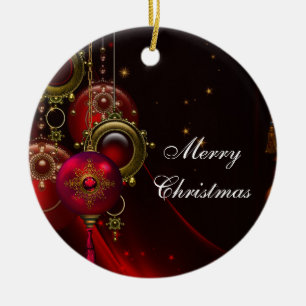 Traditionelle Elegante Weihnachtsbaum Keramikornament