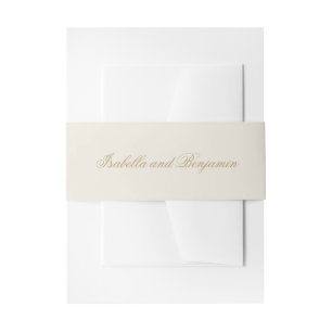 Traditionelle Elfenbein-Hochzeit mit formaler Eleg Einladungsbanderole