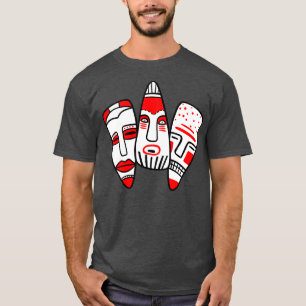 Traditionelle ethnische Masken T-Shirt