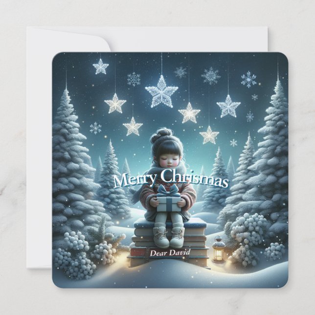 Traditionelle Fantasy Weihnachten Postkarte (Vorderseite)