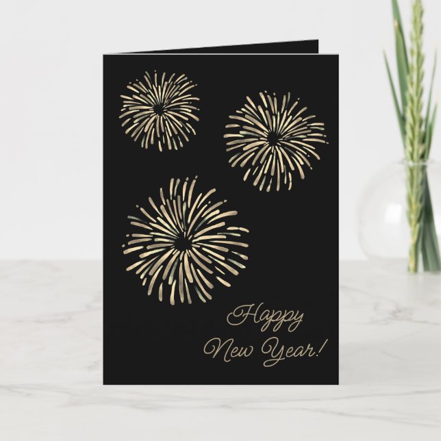 Traditionelle Feuerwerkskarten - Neue Jahre Feiertagskarte (Vorderseite)