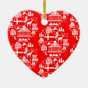 Traditionelle finnische Weihnachtsdekoration Keramik Ornament
