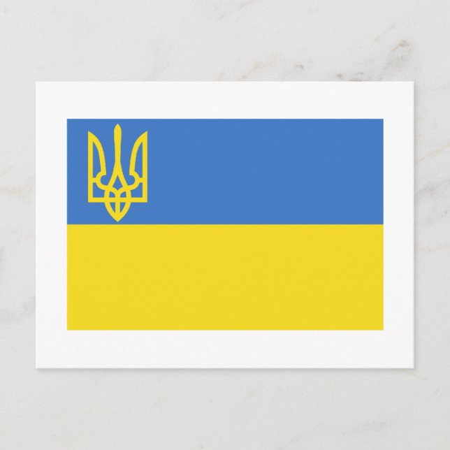 Traditionelle Flagge der Ukraine Postkarte (Vorderseite)