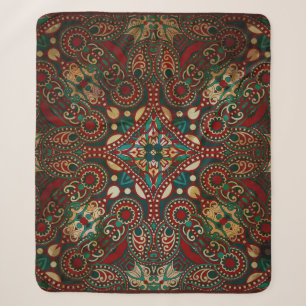 Traditionelle Floral Paisley Bandanna Grunge Sherpadecke