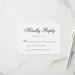 Traditionelle formale RSVP-Antwortkarte für Hochze RSVP Karte