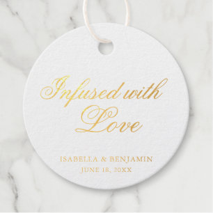 Traditionelle formelle elegante Hochzeit Geschenkanhänger