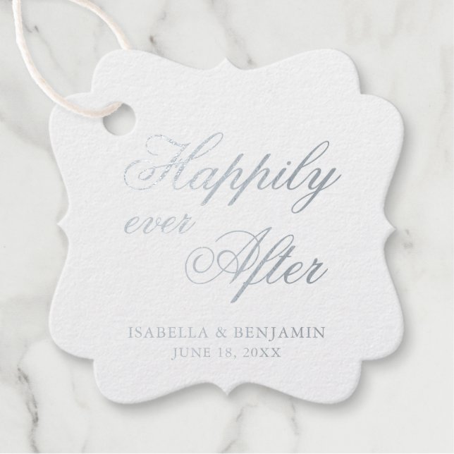 Traditionelle formelle Hochzeit Geschenkanhänger (Vorderseite)