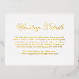 Traditionelle formelle Hochzeitskarte Folie Einladungspostkarte