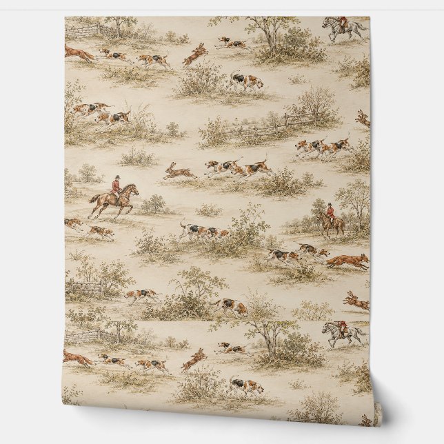 Traditionelle Foxhound-Jagd Tapete (Abrollen)