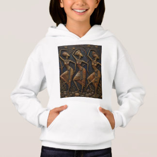 Traditionelle geschnitzte afrikanische Tänzer, alt Hoodie