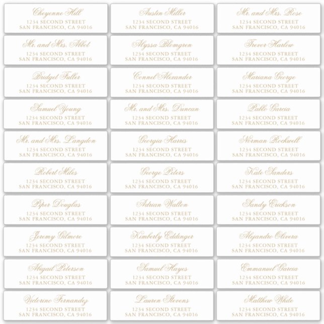 Traditionelle goldene feierliche Hochzeit Aufkleber (Vorderseite)