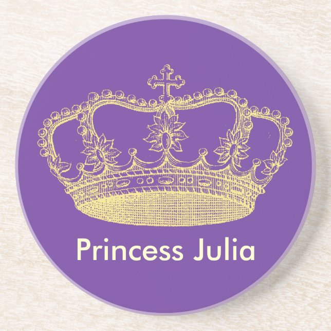 Traditionelle goldene königliche Krone Getränkeuntersetzer (Vorne)