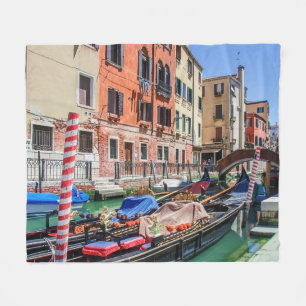 Traditionelle Gondel in Venedig Fleecedecke
