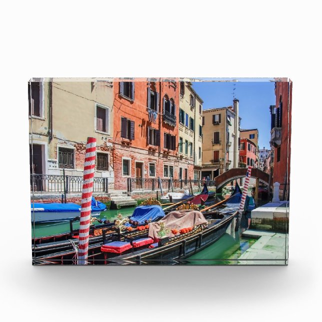Traditionelle Gondel in Venedig Fotoblock (Vorderseite)