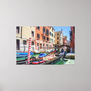 Traditionelle Gondel in Venedig Leinwanddruck