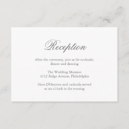 Traditionelle graue feierliche Hochzeit Begleitkarte