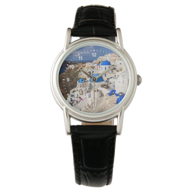 Traditionelle griechische Häuser Armbanduhr (Vorderseite)