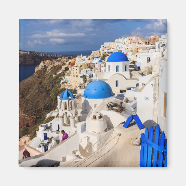 Traditionelle griechische Häuser Magnet (Vorne)