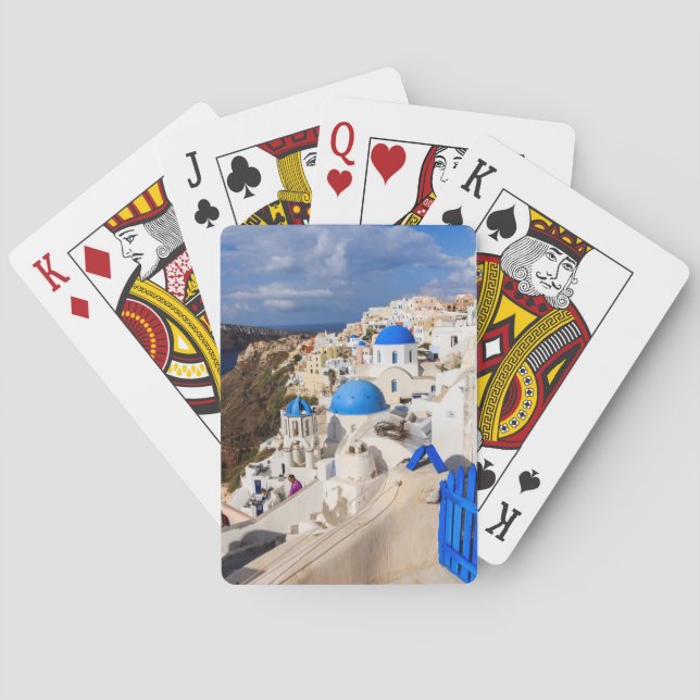 Traditionelle griechische Häuser Spielkarten (Rückseite)