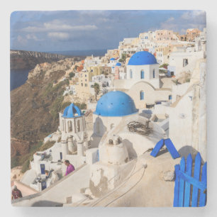 Traditionelle griechische Häuser Steinuntersetzer