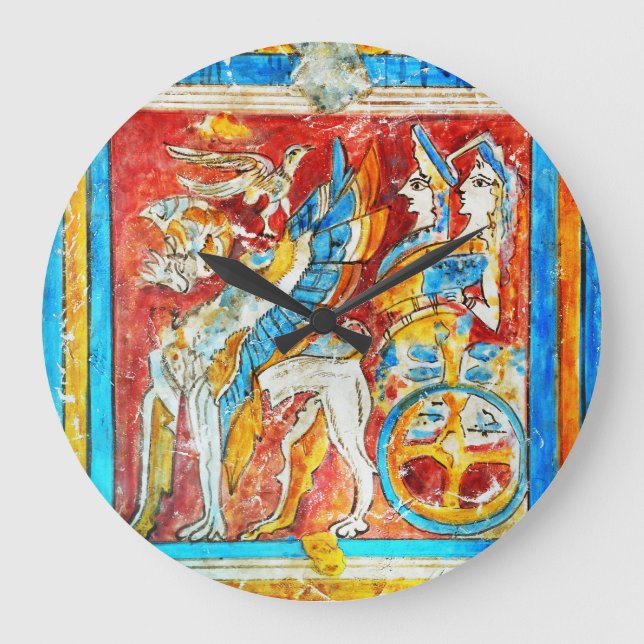 traditionelle griechische Mythologie Große Wanduhr (Vorderseite)