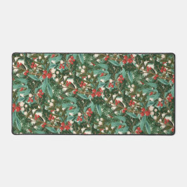 Traditionelle grüne botanische Feiertage Weihnacht Schreibtischunterlage