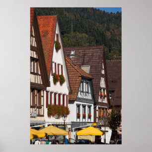 Traditionelle Häuser in Deutschland Poster