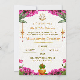 Traditionelle Hauswärmekarte Einladung