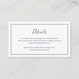 Traditionelle Hochzeit der Navy Begleitkarte