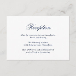 Traditionelle Hochzeit der Navy Begleitkarte