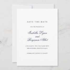 Traditionelle Hochzeit der Navy Save The Date