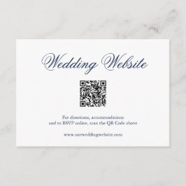 Traditionelle Hochzeit des Navy-Blue-Formal-QR-Cod Begleitkarte