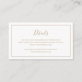 Traditionelle Hochzeit mit Gold Begleitkarte