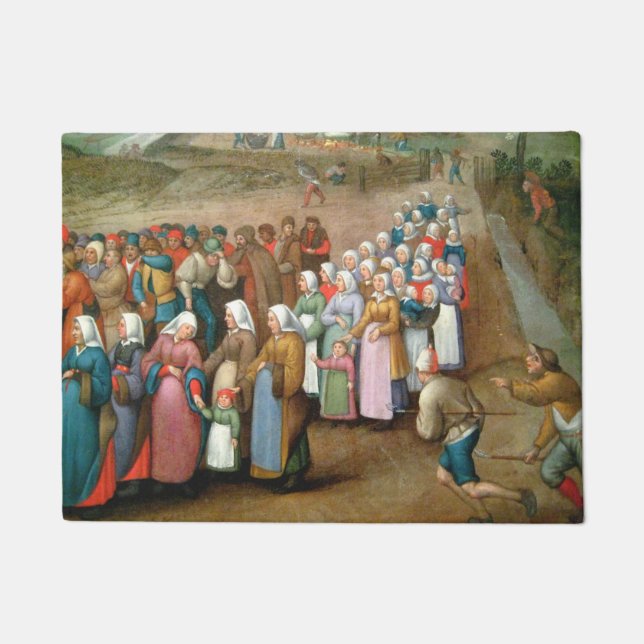 Traditionelle Hochzeitsprozession (Vintage Kunst) Fußmatte (Vorderseite)