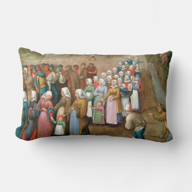 Traditionelle Hochzeitsprozession (Vintage Kunst) Lendenkissen (Vorderseite)