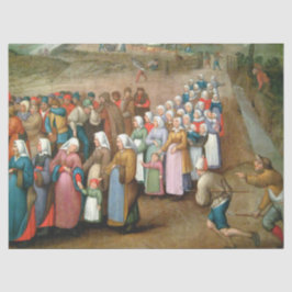 Traditionelle Hochzeitsprozession (Vintage Kunst) Seidenpapier