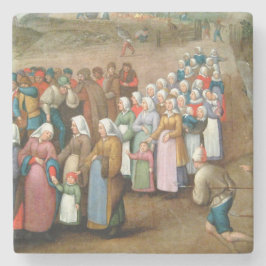 Traditionelle Hochzeitsprozession (Vintage Kunst) Steinuntersetzer