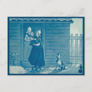 Traditionelle holländische Tracht und traditionell Postkarte