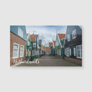 Traditionelle Holzhäuser in Marken Magnetkarte