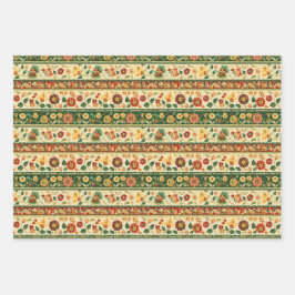 Traditionelle indische Flora Geschenkpapier Set
