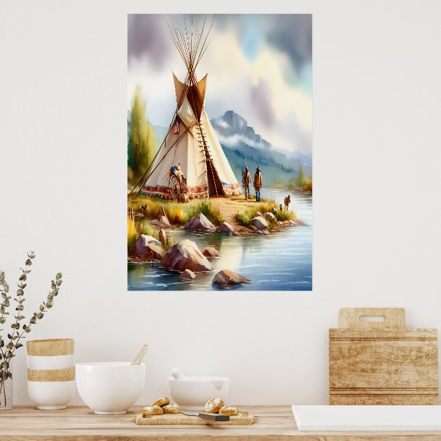 Traditionelle indische Kultur mit unserem Teepee Poster (Küche)