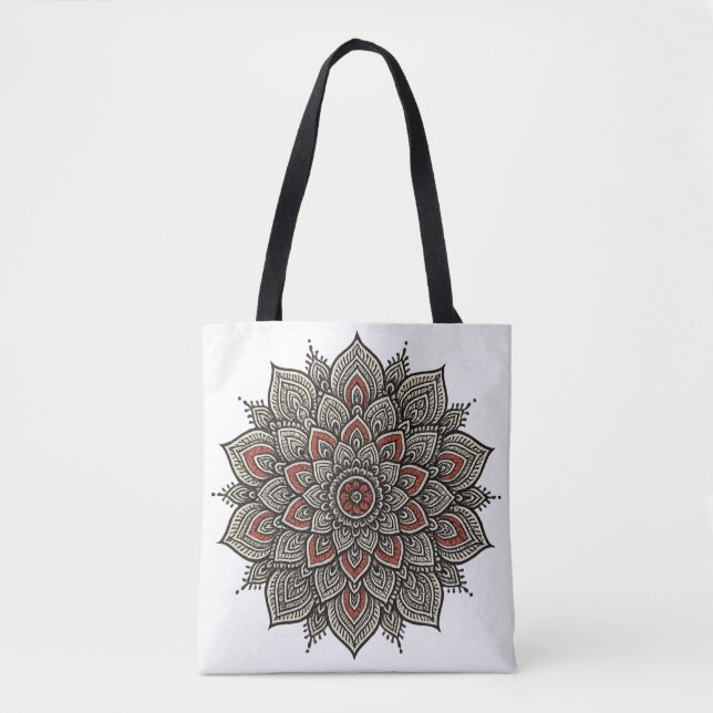 Traditionelle indische Mandala Kunst in Schwarz un (Vorderseite)